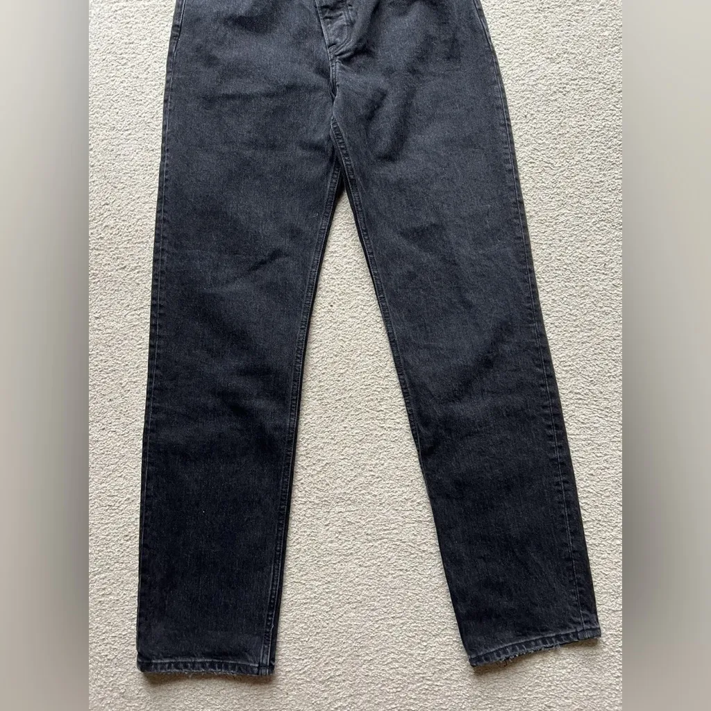 Abercrombie & Fitch A&F The Dad High Rise Jeans Washed Black Wash Siz 25 00 Long - Image 5