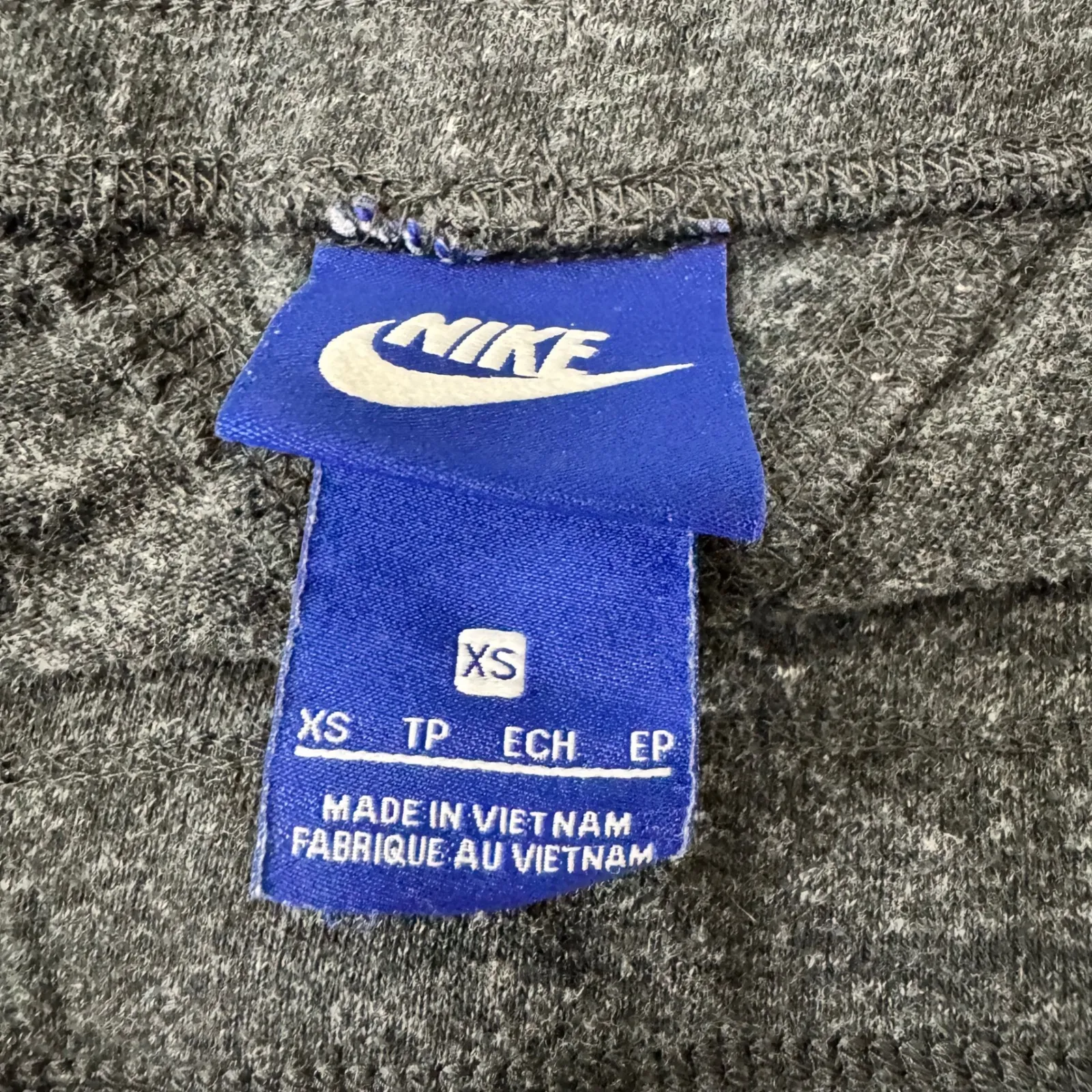 Nike Women's Charcoal Heather Jogger Pants "Just Do It" Logo XS Cotton Blend - Image 7