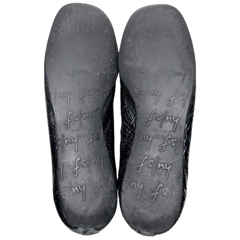 FS/NY French Sole New York Women’s Size 8 Black Cap Toe Slip On Ballet Flats - Image 8