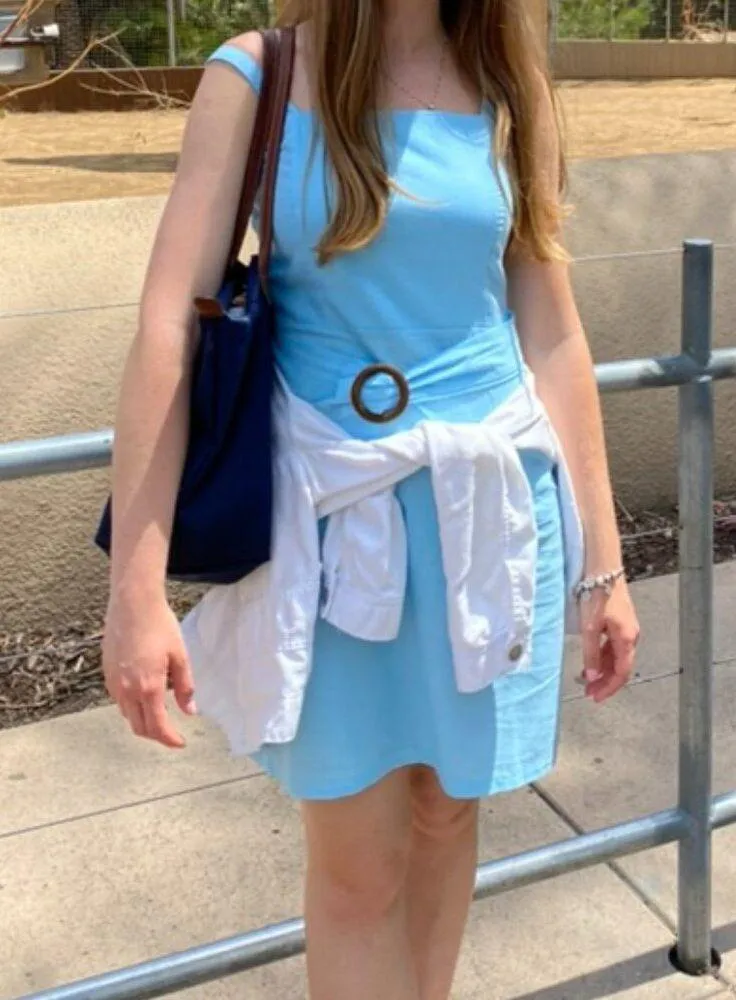 SHEIN Light Blue Mini Dress - Image 2