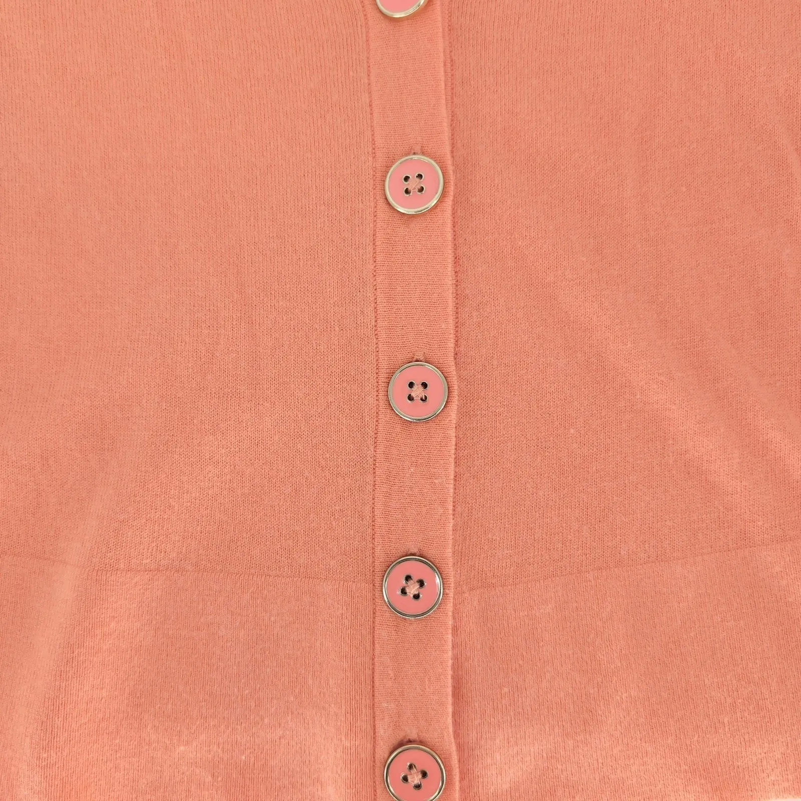 Lilly Pulitzer Soft Coral / Salmon Orange Button Up Size S Cardigan Sweater -GUC - Image 16