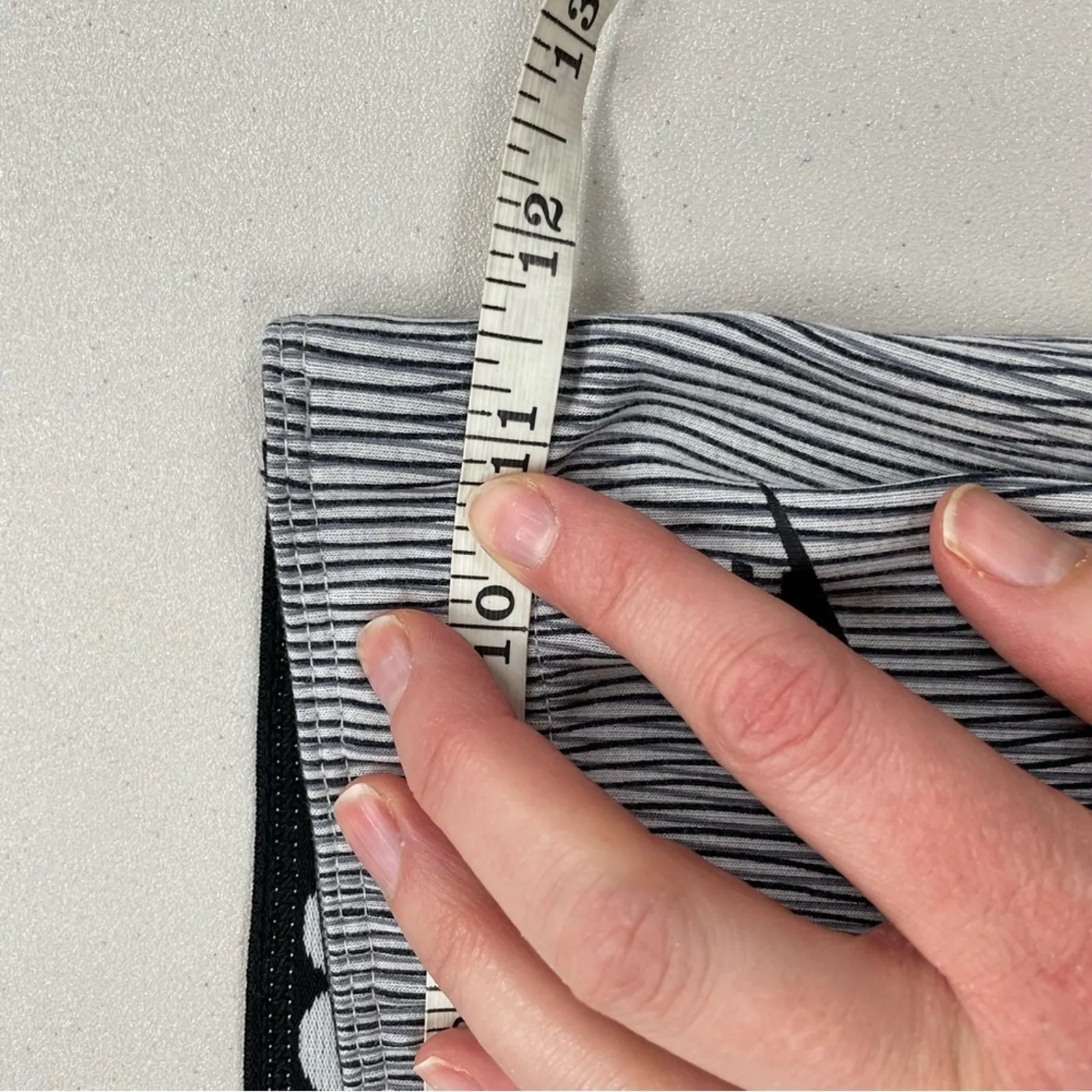 Nike Pro Black Printed High Rise Leggings Womens S Striped Yoga Pants Athletic - Image 11