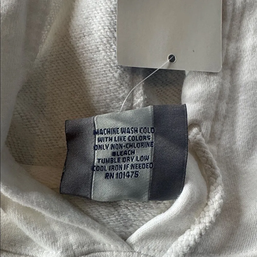 Women’s White Embroidered MARYLAND College Drawstring Hoodie Size L NEW - Image 12