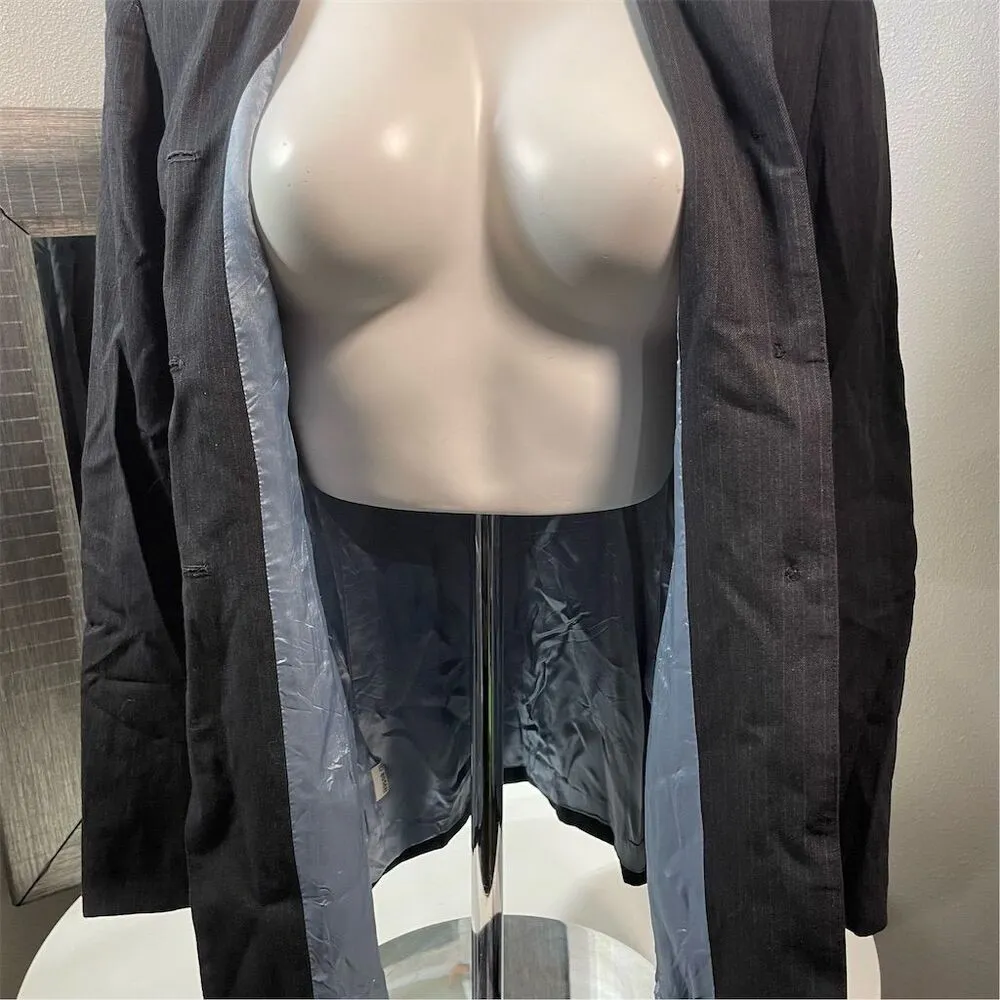 Women's Blazer Suit Jacket Business Pinstripe Notch Tailored - Image 9