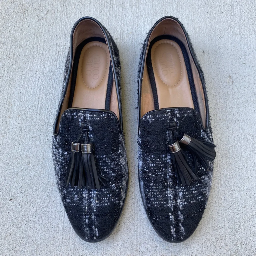 Franco Sarto Tweed Tassel Hadden Loafers size 8 - Image 4