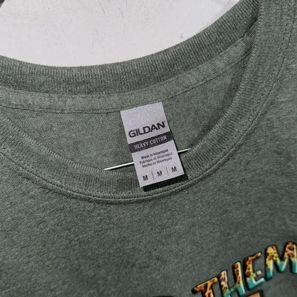 Book shirt bookworm floral leopard thick & spicy olive green medium unisex fit - Image 3