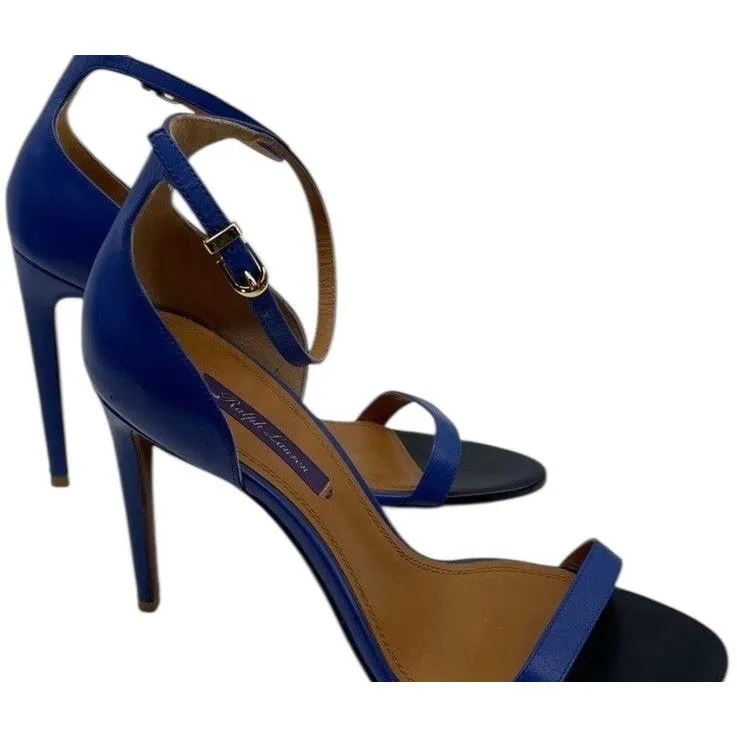 Ralph Lauren Purple Label Sonkia Two-Tone Blue Nappa Leather Stiletto Heels 8.5 - Image 5