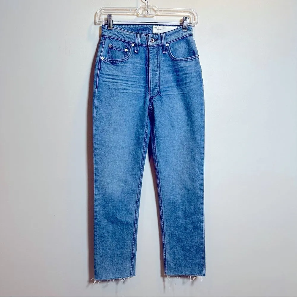 Rag & Bone Nina High Rise Ankle Cigarette Jeans Women's‎ Size 23 Poppy NWT - Image 6