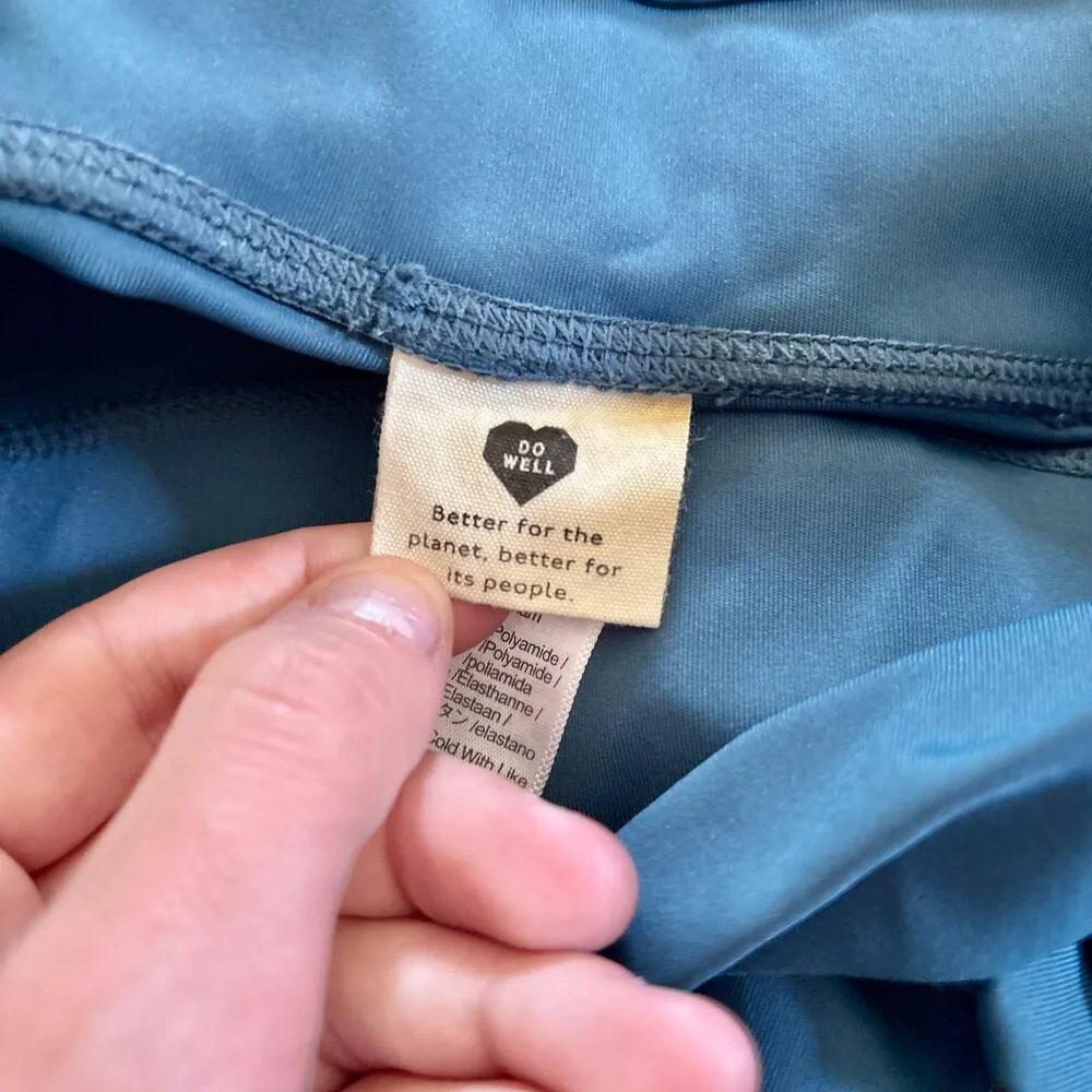 Madewell MWL Form High-Rise 25" Blue Leggings Medium - Image 11