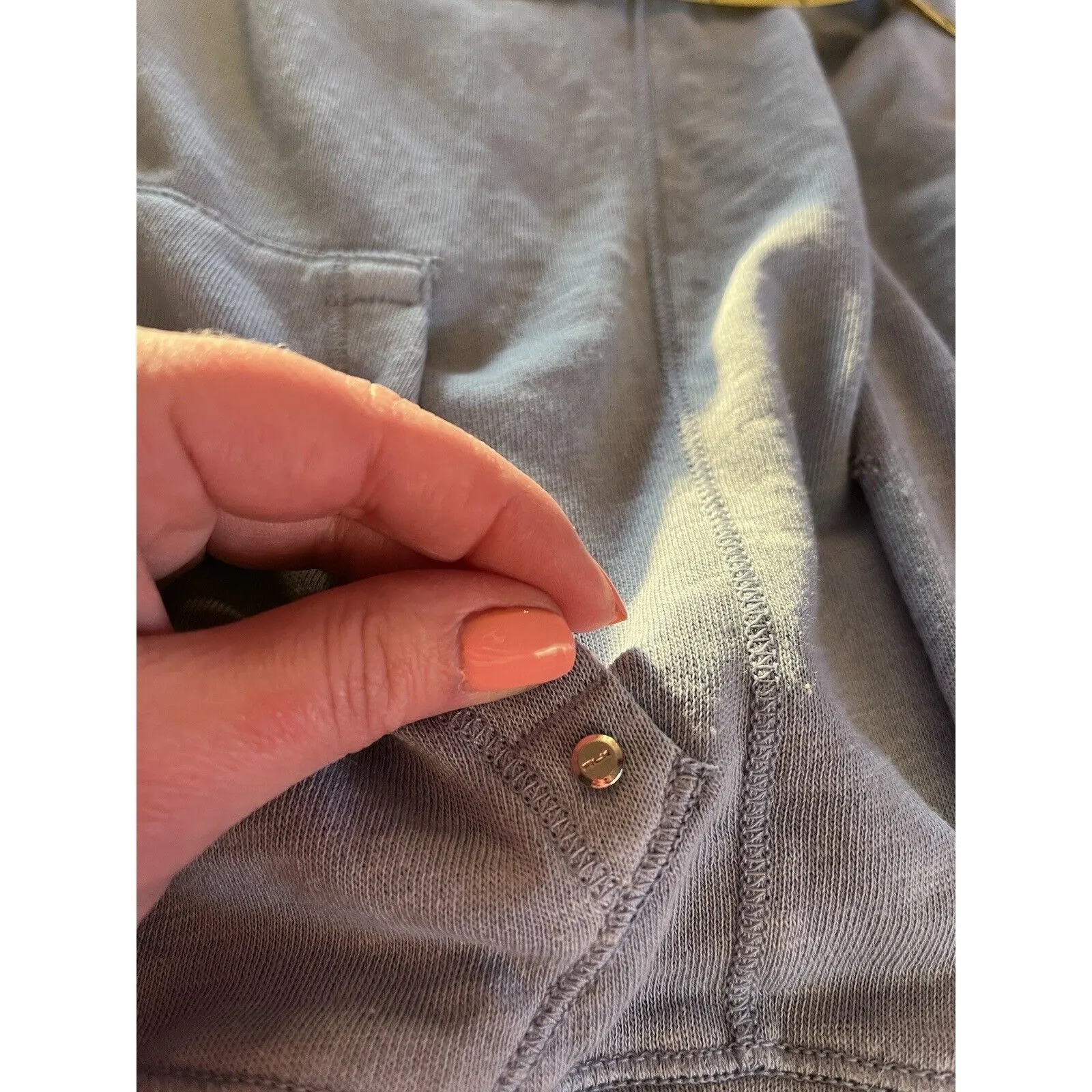 RLX Ralph Lauren Sweatshirt Jacket Hoodie Full Zip Blue Stretch Womens Small - Image 3