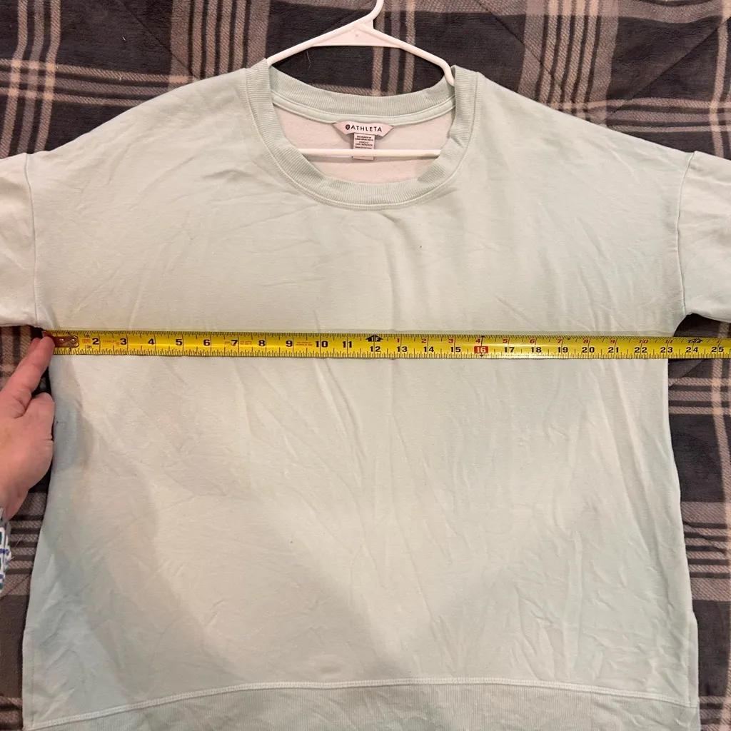 Athleta Women Coaster Luxe Recover Pullover LG Stretch Athleisure Fern Green - Image 5