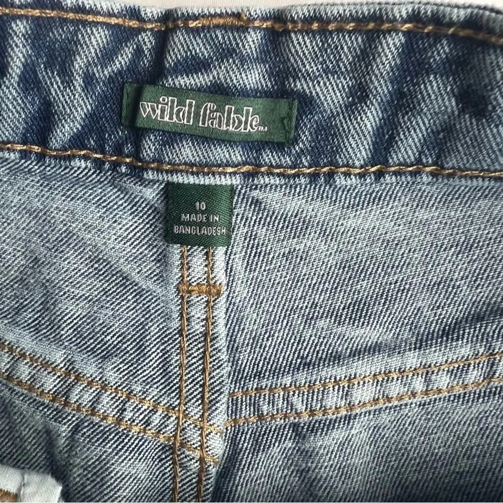 Wild Fable Women's Highest Rise Frayed Hem Distressed Jean Shorts Sz 10 - Image 9