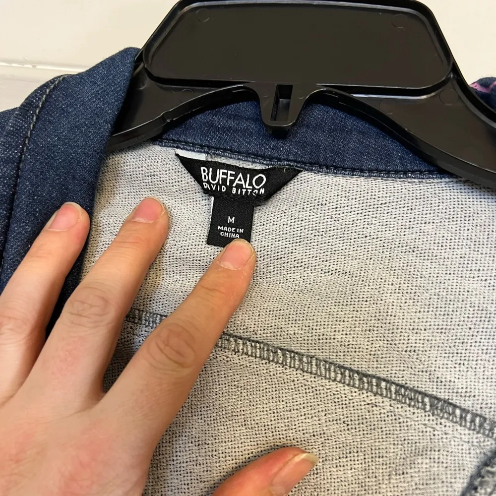 Buffalo David Bitten MD Dark Denim Pink stain jean jacket - Image 3