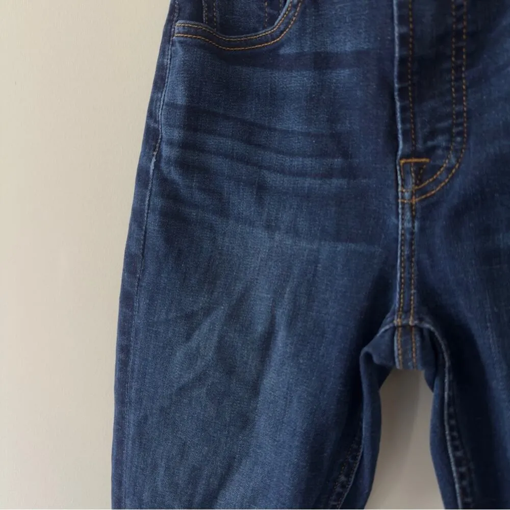 7 For All Mankind Jen7 Ankle Skinny Jeans raw hem dark Wash zip button pockets 4 - Image 3