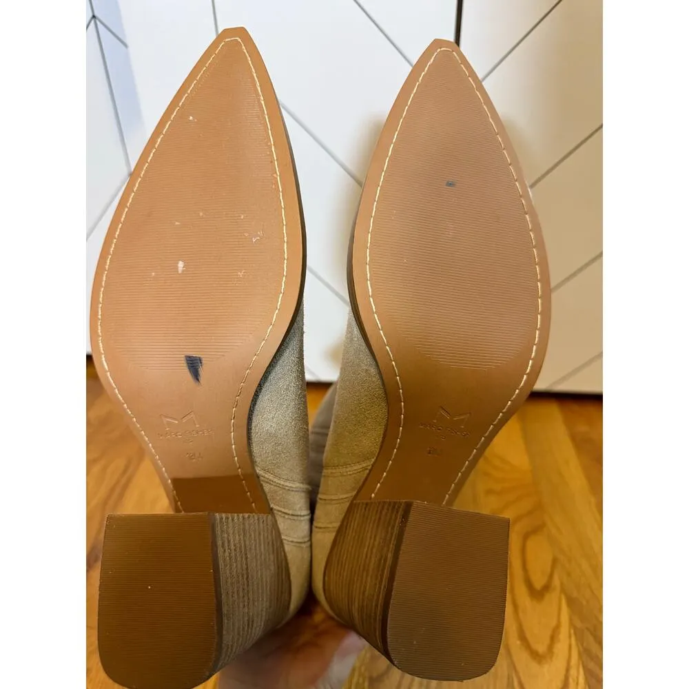 Marc Fisher Women’s 13 Matter Block Heel Suede Tan Walnut Boot Ankle Boots - Image 6