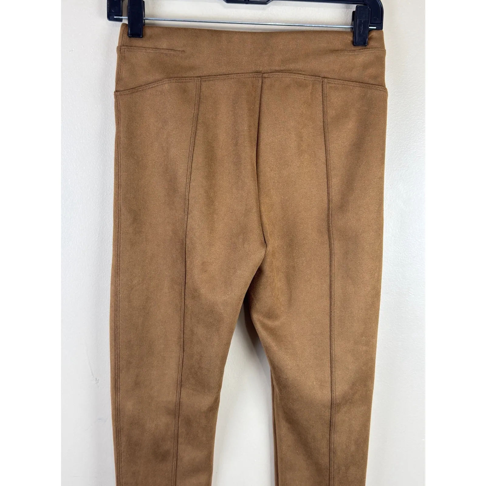 SPANX Women’s Velour Skinny Pants Full Length Lined Brown Size S - Image 7