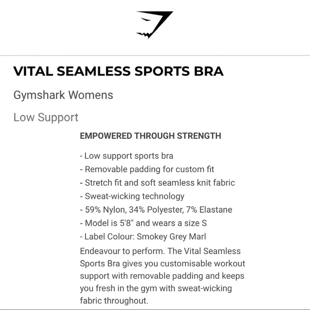 Gymshark Gray Marl Vital Seamless Sports Bra S - Image 11