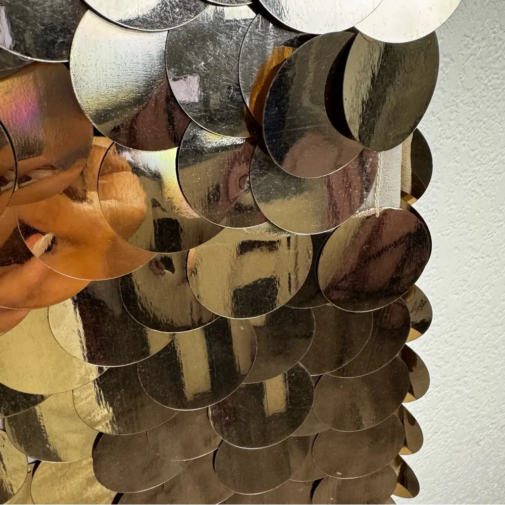 Alice + Olivia Contessa Paillette-Embellished Crepe De Chine Mini Dress Gold 2 - Image 6