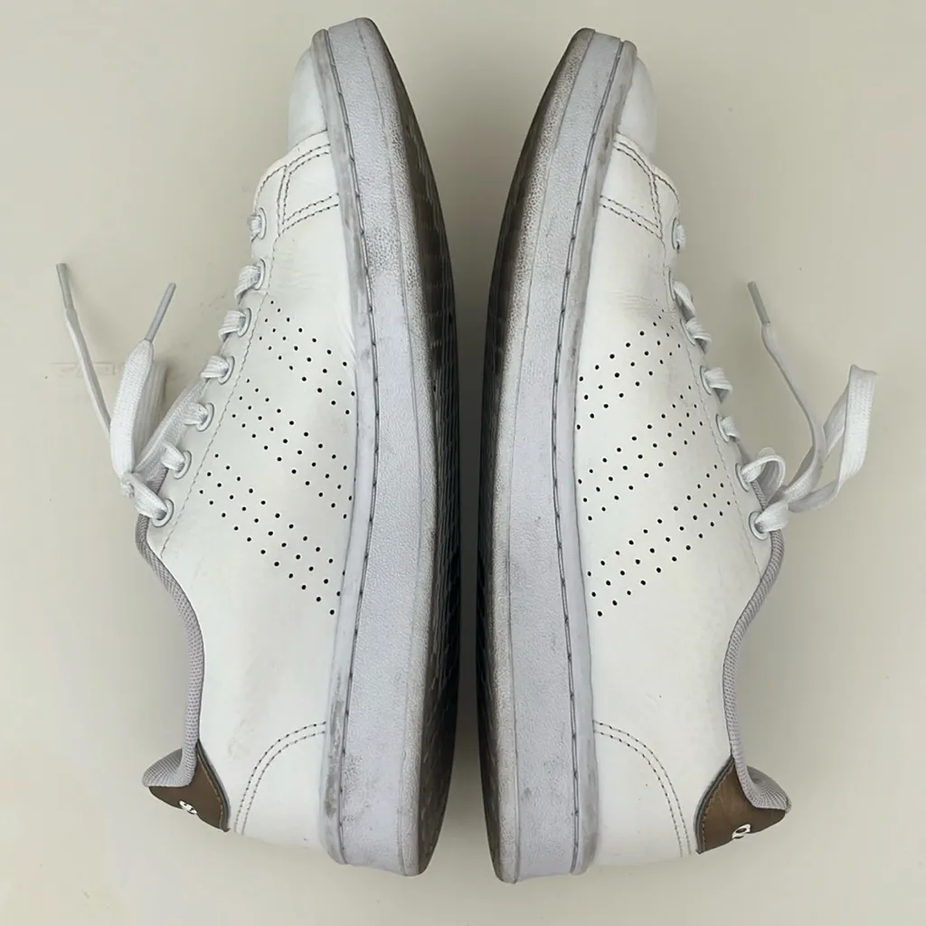 Adidas Advantage Tennis Shoe Cloudfoam Comfort White Gold Sneakers in Women’s 7 - Image 2