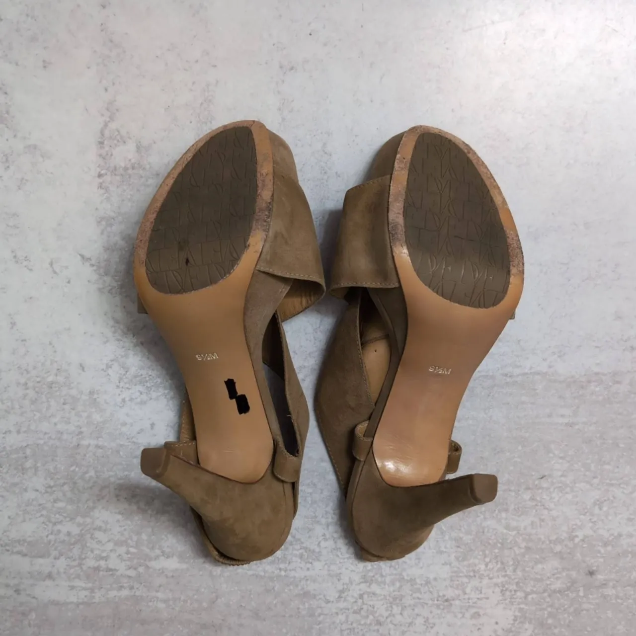 Diane von Furstenberg Zia Crisscross Suede Platform Heels Slingback Sandals 9.5M - Image 10