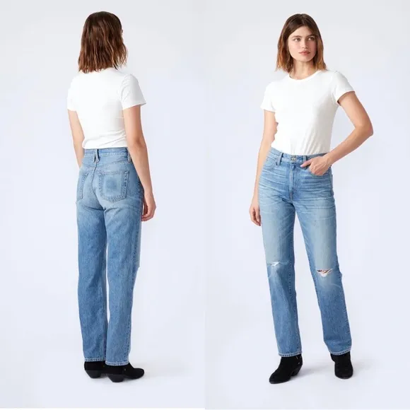 SLVRLAKE Stella High Rise Straight Distressed Premium Jeans Sz 31 - Image 2