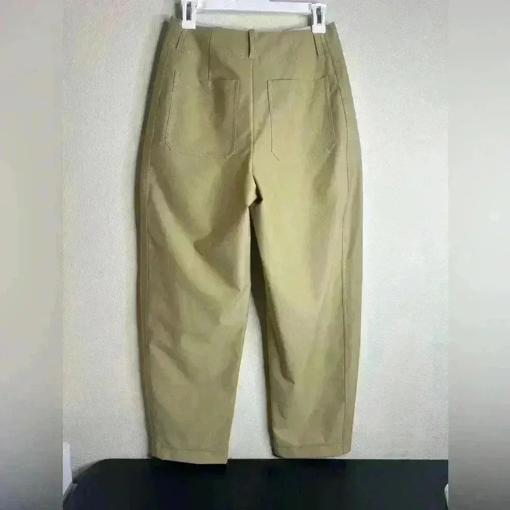 Athleta semi fitted structured natural fitted utility pants size 2 - Image 2