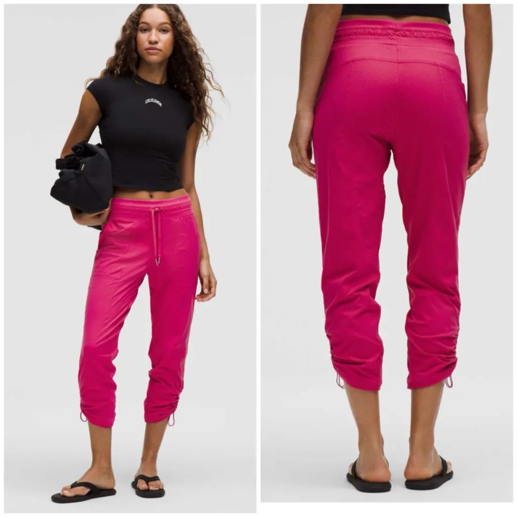 Lululemon Dance studio mid rise cropped lined jogger pants raspberry Coulis 8 - Image 2
