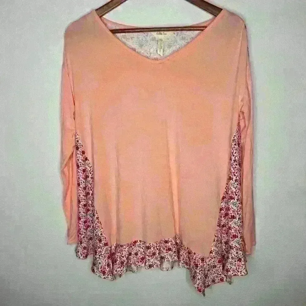 Matilda Jane Sing it out long sleeve swing top peach floral Sz S‎ - Image 7