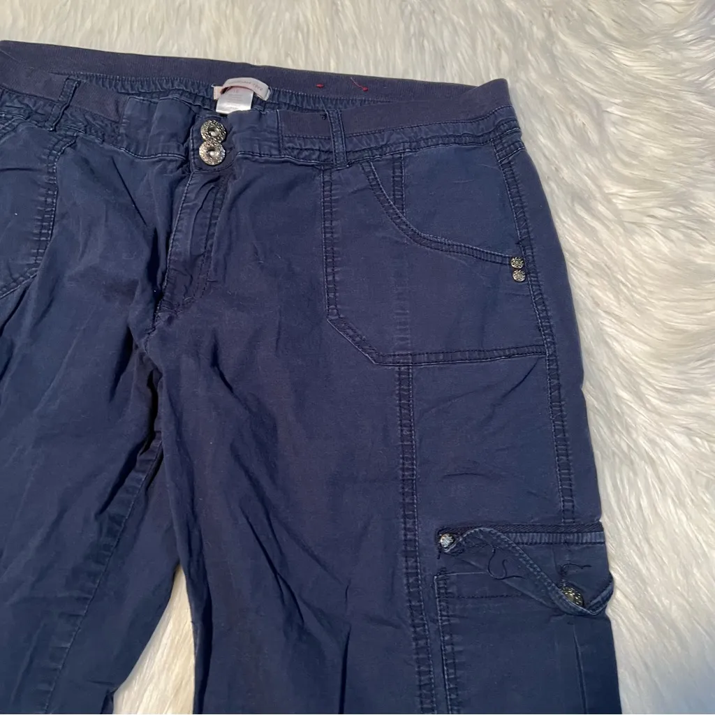 Dress Barn Cropped Cargo Pant Dark Blue 16 - Image 3