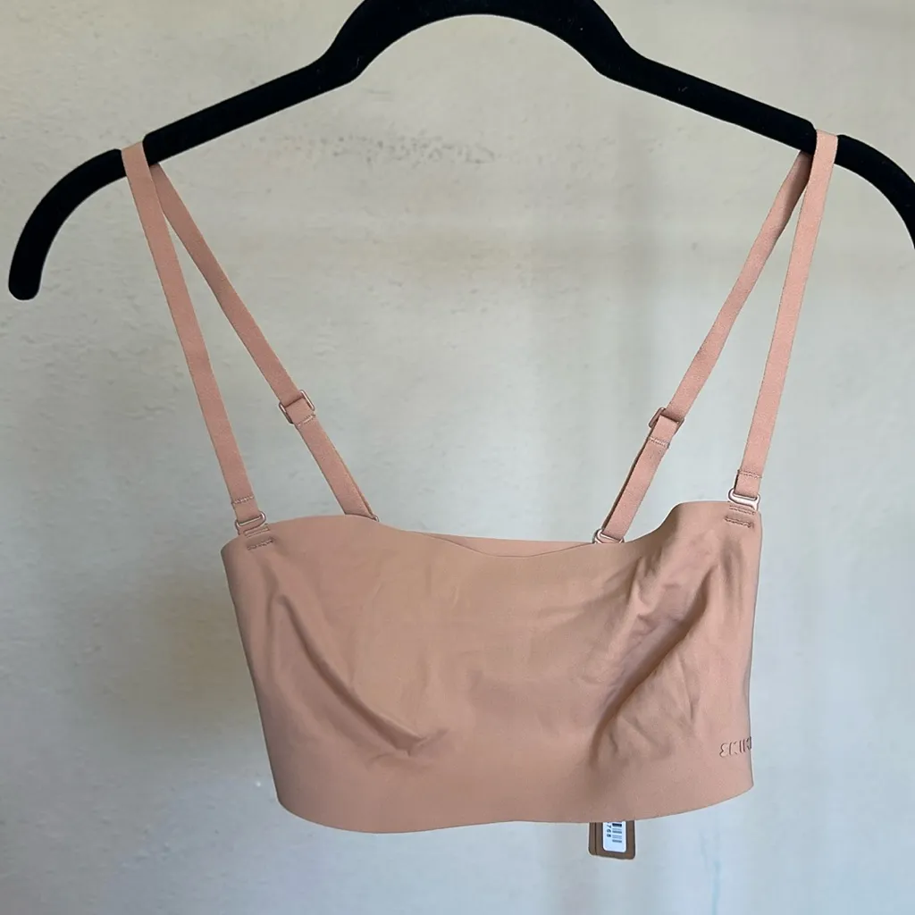 SKIMS NAKED‎ BANDEAU BRA IN OCHRE strapless size XXS nwt - Image 6