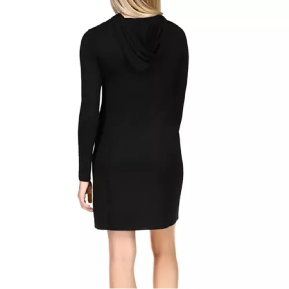 MICHAEL Michael Kors Black Circle Logo Hoodie Dress Women’s Size Petite Small - Image 2