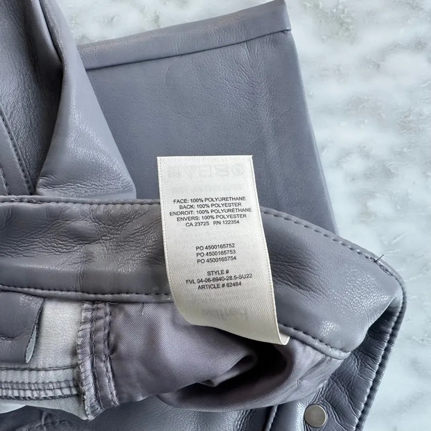 Wilfred Melina High Rise Faux Leather Pant Ardoise Grey Size 4 NEW Short 28" - Image 7