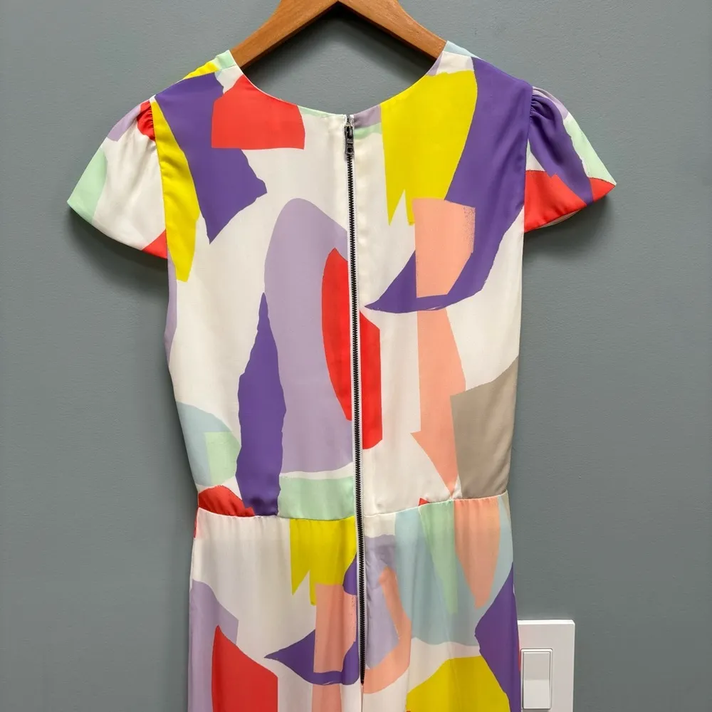 Alice + Olivia Sierra Abstract Pattern Tie Front Jumpsuit 4 - Image 12