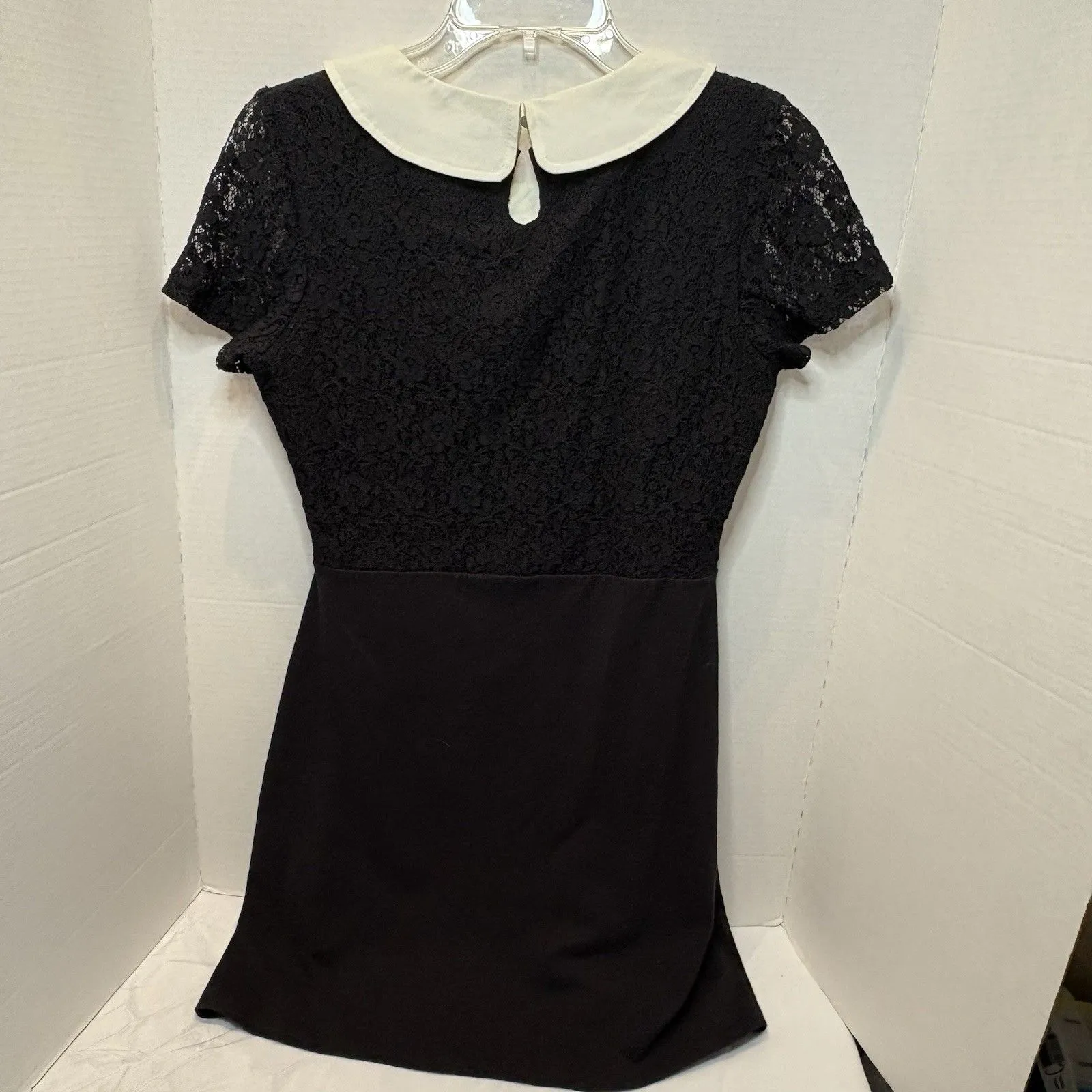 Riverdale Veronica Lace Cosplay Collared Mini Dress Size S/M Black Retro Size M - Image 5