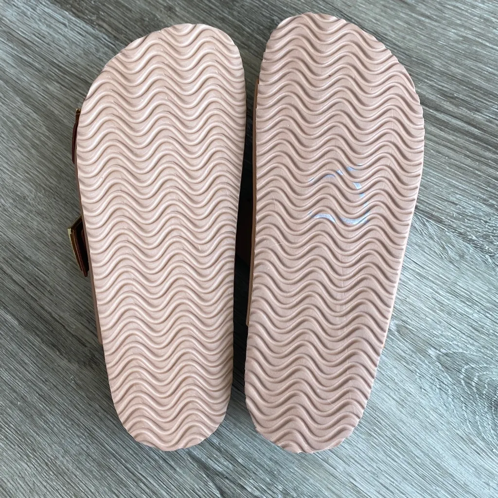 Madden girl two strap buckle flat sandals tan beige neutral 6 - Image 9