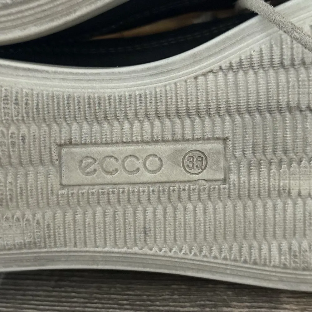 ECCO Black Nubuck Leather LaceUp Sneakers Women’s EU 39 (US 8 - Image 5