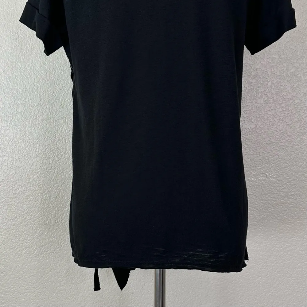 Lovestitch Black Side Lace Up Asymmetrical Hem Top, Sz Medium - Image 8