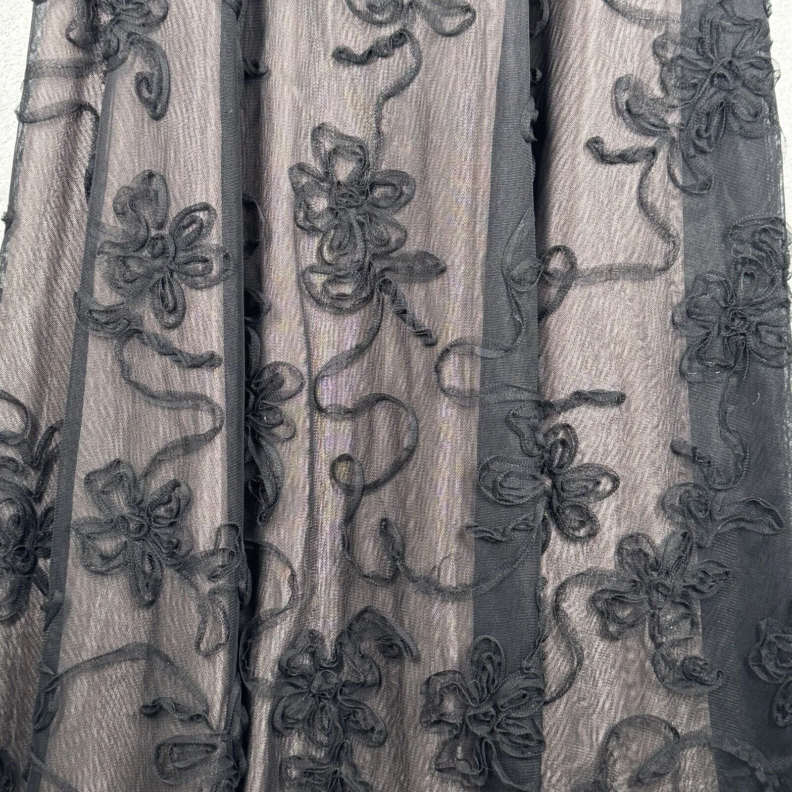 Jessica Howard Dress‎ Womens 12 Black Illusion Lace Dark Fairy Balletcore Retro - Image 6