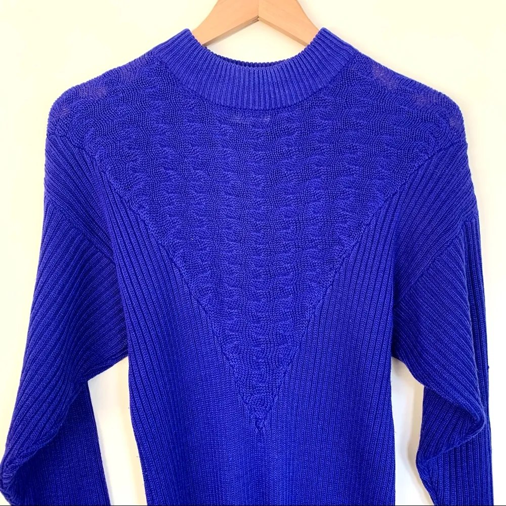 Ribbed Knit Glove Sweater Midi Dress Vintage by Magnum Opus size S - Image 3