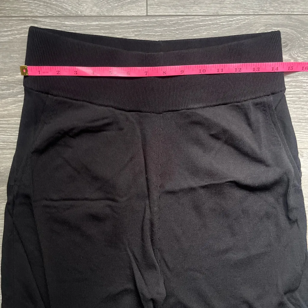 & Other Stories Black Pull On Wide Leg Pants Elastic Waist Size M Classic Casual - Image 6