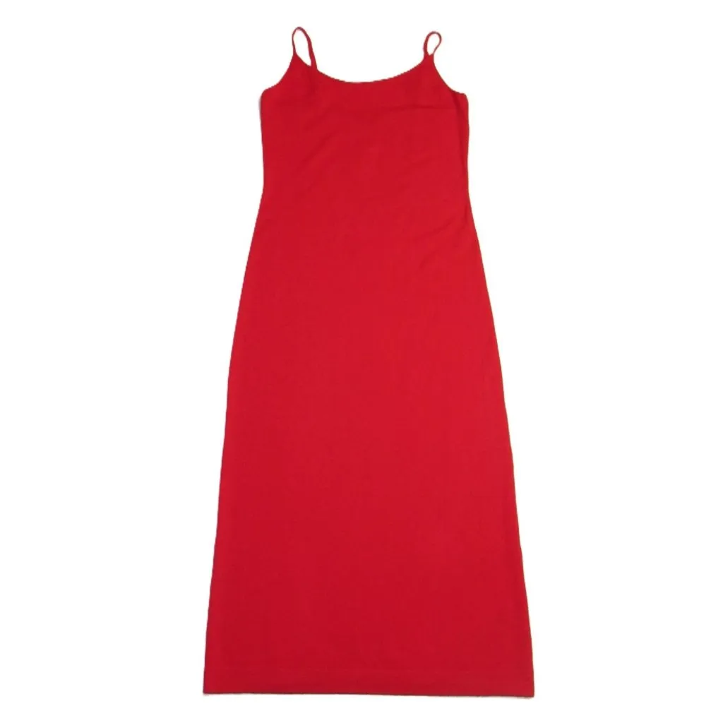 NWT J.Crew Featherweight Cashmere Blend Long Slip Dress in Holiday Red M - Image 5