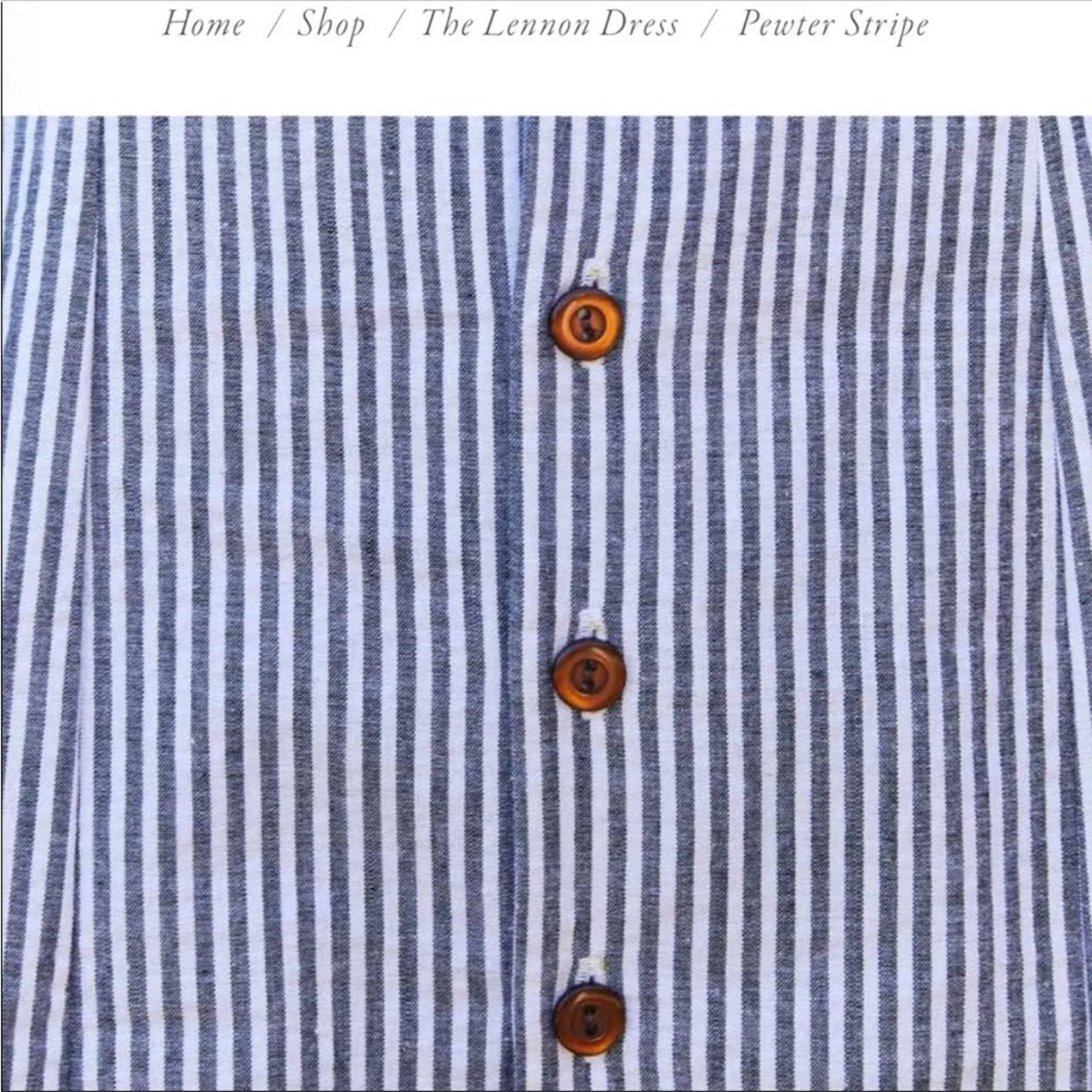 NEW Christy Dawn The Lennon Dress in Pewter Stripe Short Sleeve Midi Length XS - Image 4