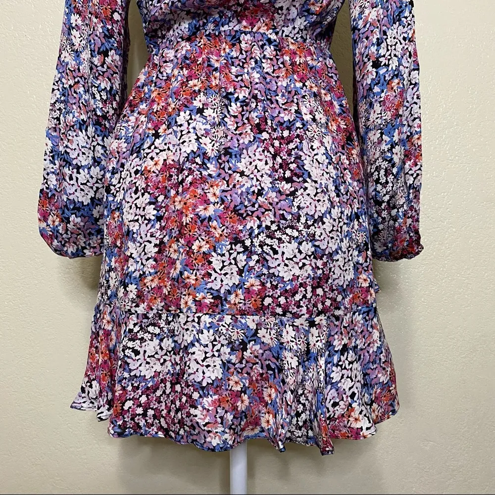 Parker Bertie Full-Sleeve Floral Silk Dress XS NWT - Image 12