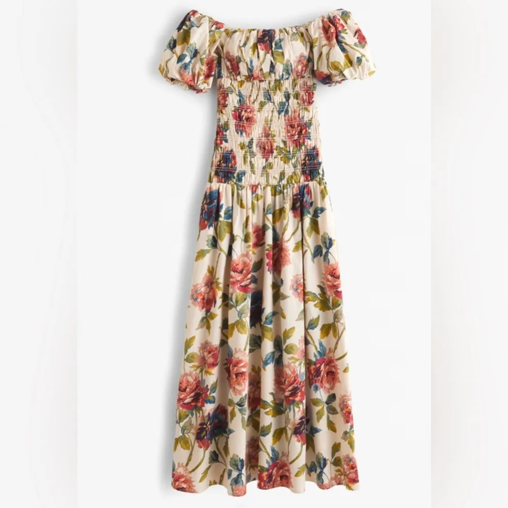 Abercrombie & Fitch Smocked Drop Waist Off Shoulder Floral Maxi Sundress… - Image 2