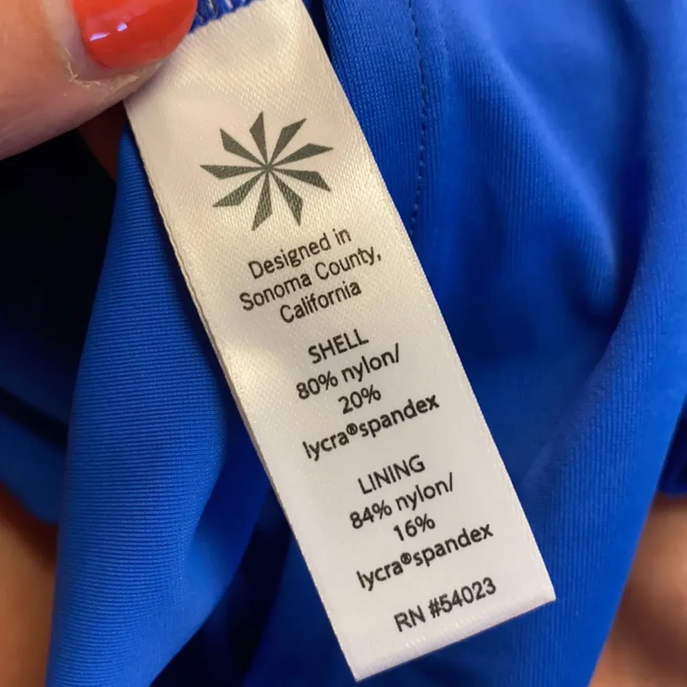 Athleta Tankini Top Blue Twister Swimsuit Swim 32B/C 32B 32C XS New - Image 6