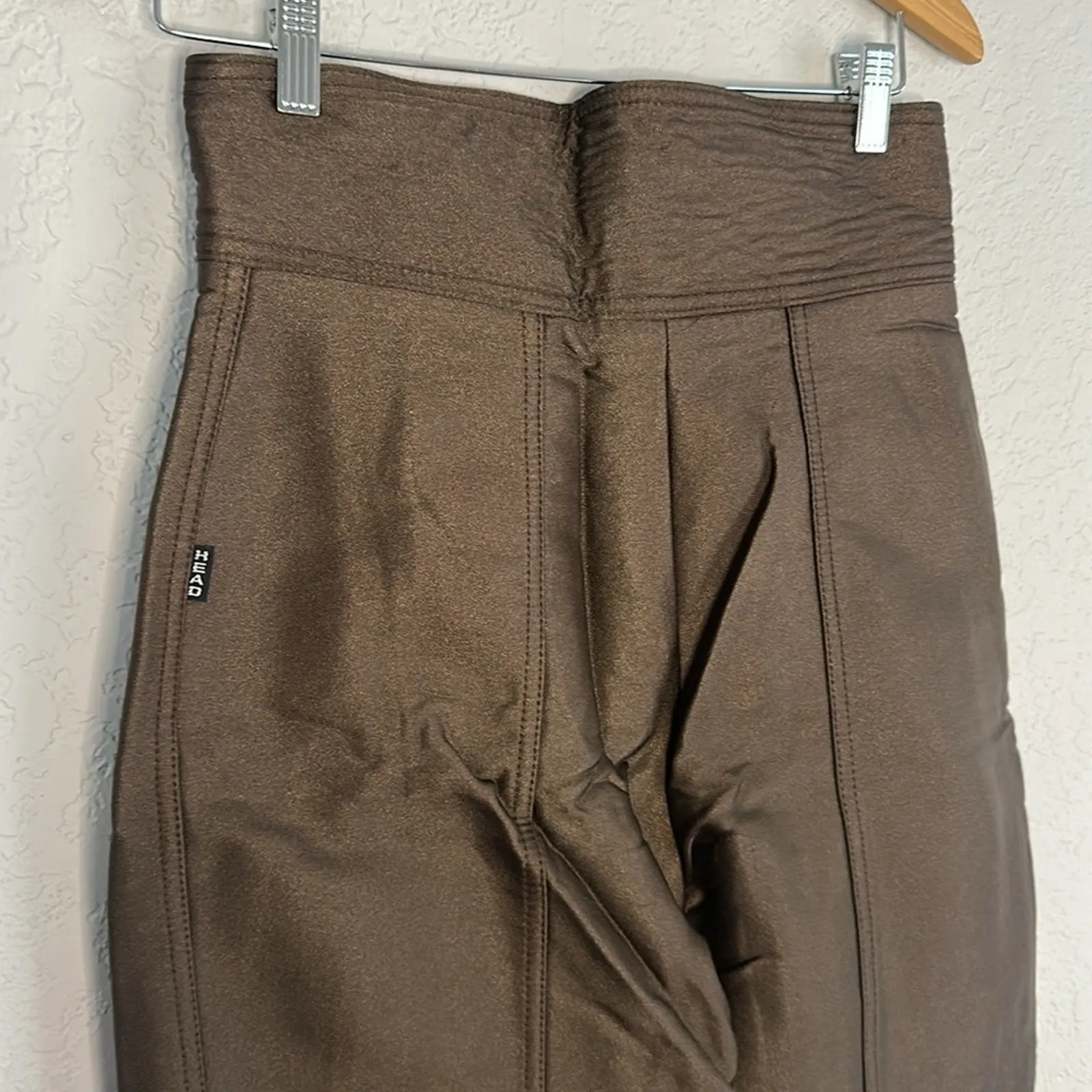 Vintage Head Sportswear Apres Ski Pants Wool Snow Winter Brown Compression - Image 6