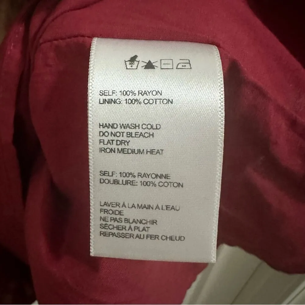 URBAN OUTFITTERS Textured Long Sleeve Frocked Mini Boho Dress Women’s Sz XS red - Image 4