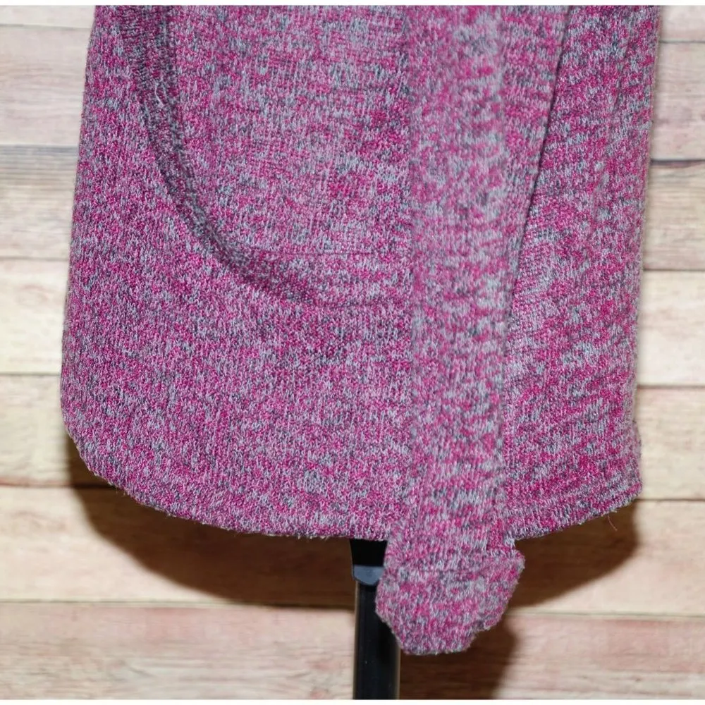 Kirra Purple Open Front Cardigan Sweater Size S Long Cuffed Sleeve Pockets - Image 6