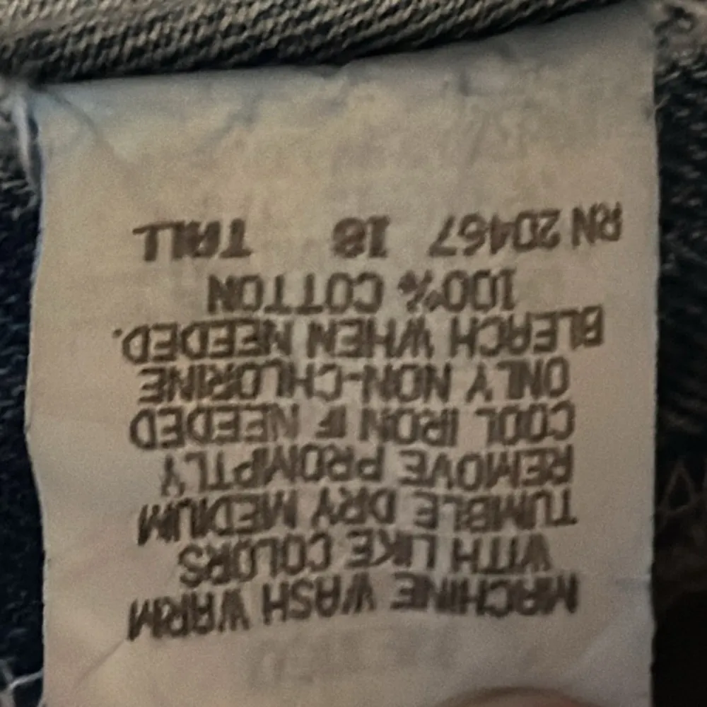 Vintage 80’s Chic Mom Jeans Size 18 Tall Mexico 100% Cotton Blue - Image 9