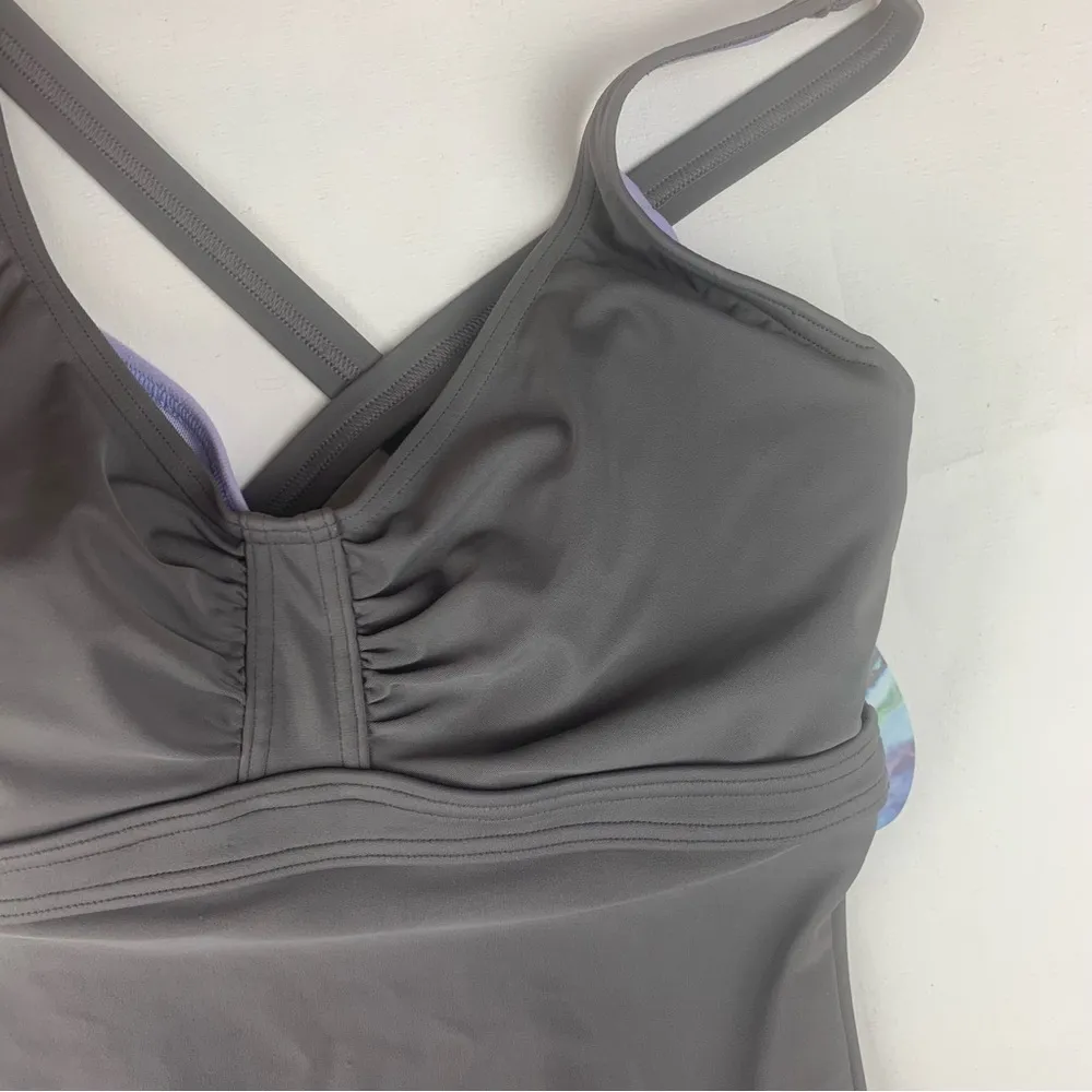 Prana women's small 34D gray new Aelyn One-Piece Swimsuit underwire athletic - Image 13